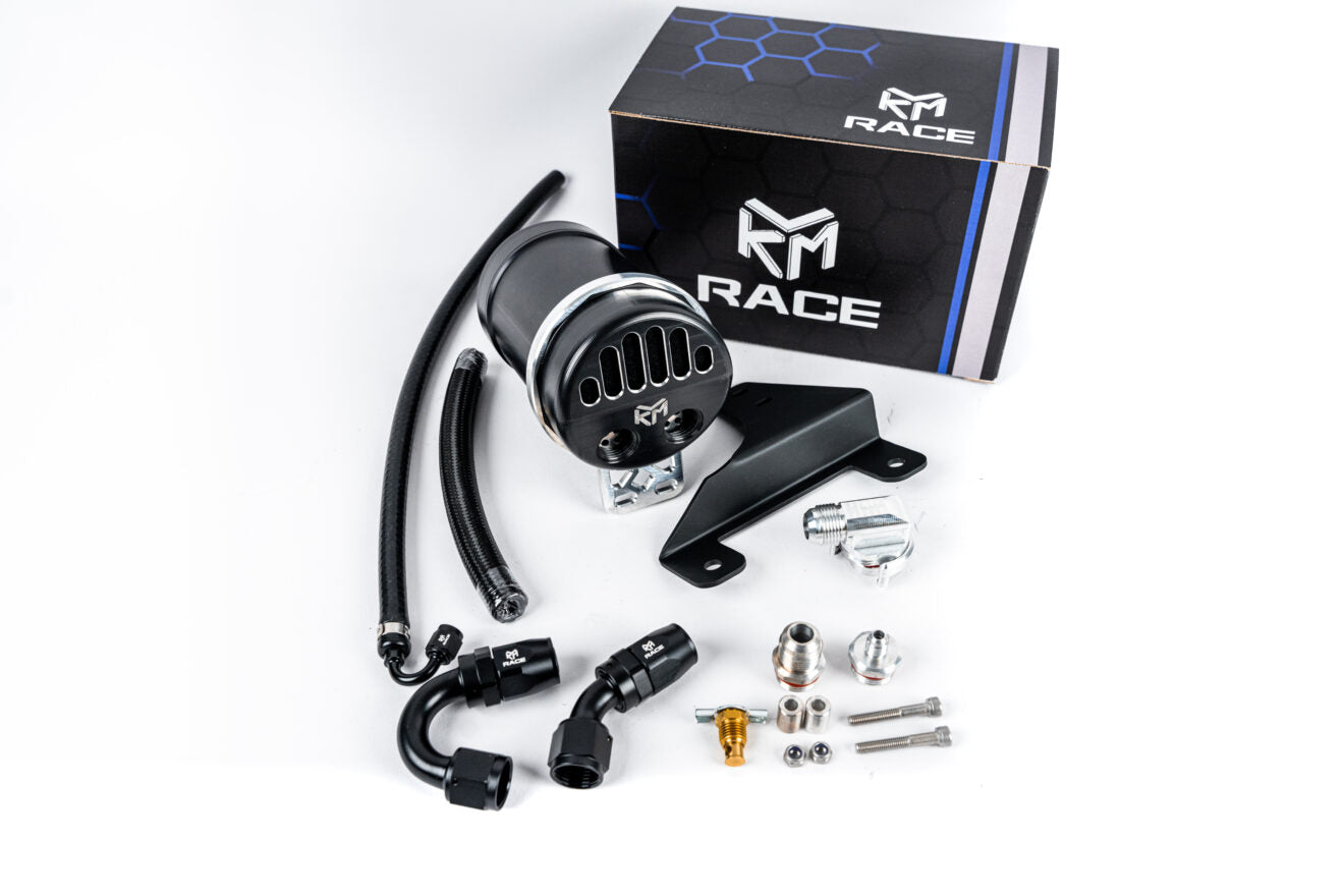 KLM A90/A91 Billet Catch Can Kit w/ Fittings and Bracket