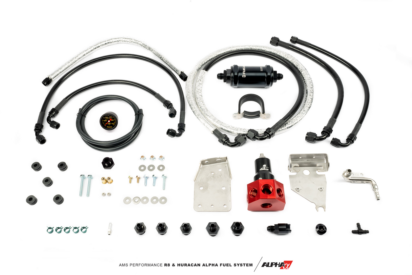 AMS PERFORMANCE R8/HURACAN ALPHA FUEL SYSTEM – FUEL PRESSURE REGULATOR + FUEL LINE KIT