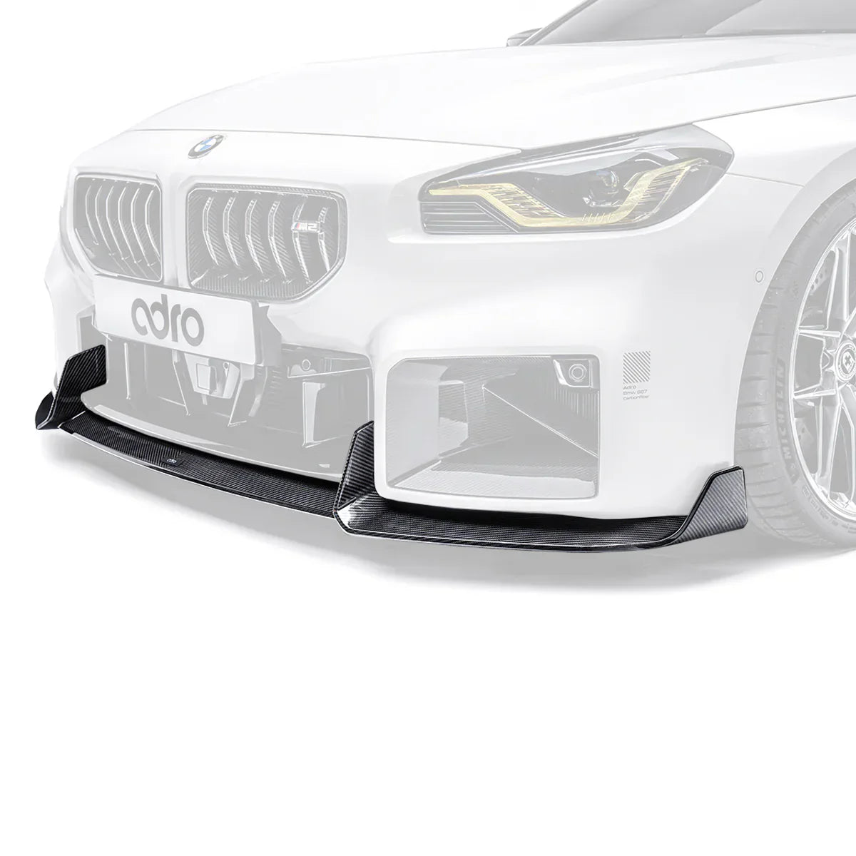ADRO BMW G87 M2 PREPREG FRONT LIP (STOCK BUMPER)