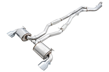 AWE Tuning Touring Edition Exhaust - Chrome Silver Tips (A90/A91 Supra 3.0)