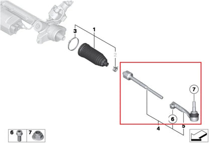 VERKLINE Front Bump Steer Adjustable Tie Rod Ends Toyota Supra A90 A91